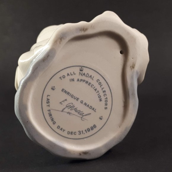 Enrique Nadal Sitting Girl w/ Rose Collectors Edition 1986 Spain - Picture 8 of 8